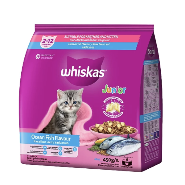 Hạt whiskas junior 450g cá thu