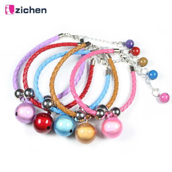 Vòng cổ da có chuông Zichen